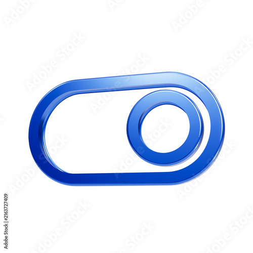 Foto Shiny blue 3d toggle switch representing user interface settings and activation