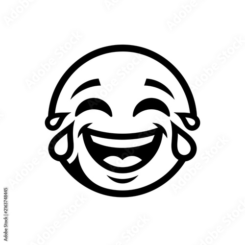 Obraz na plátne Laughing Face Icon Isolated