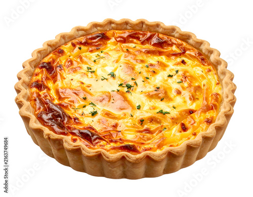 Quiche Lorraine isolated on transparent background