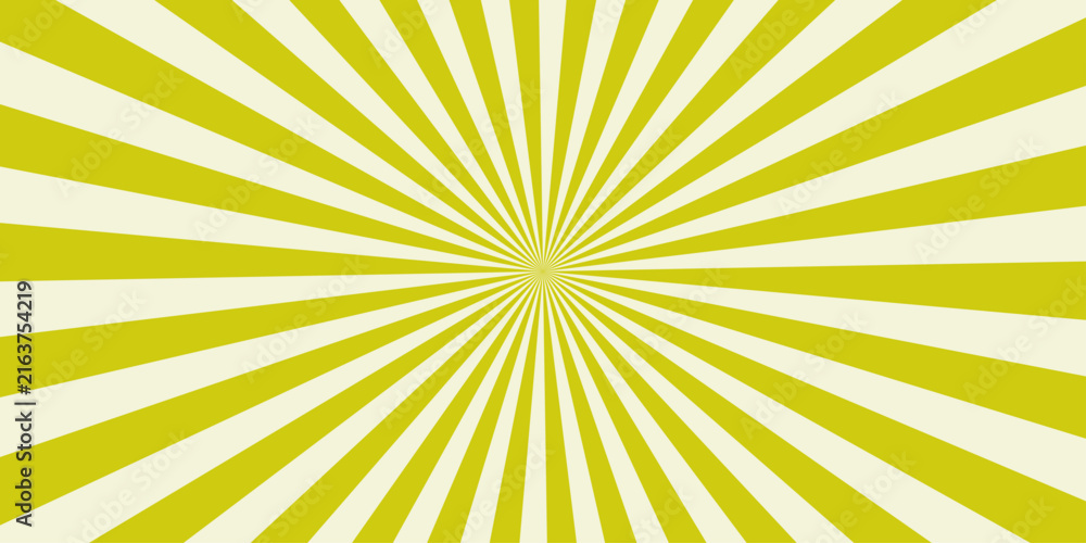 Fototapeta premium Abstract Yellow and Orange Sunburst Vector Background with Radiant Rays, Bright Sunlight Beams, Radial Stripes and Retro Starburst Pattern for Wallpaper and Decorative Design