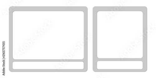 Minimalist rectangular frame templates featuring rounded corners for professional digital display with content graphic compositions versatile layout digital