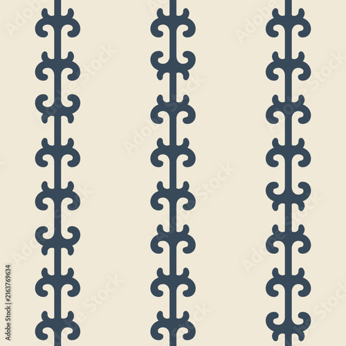 Vertical eastern ornamental border for wallpaper textiles curtains rugs and decorative interiors