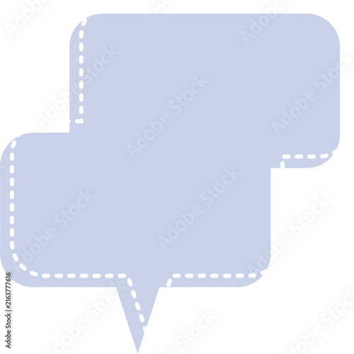 stacked speech bubbles with dotted lines