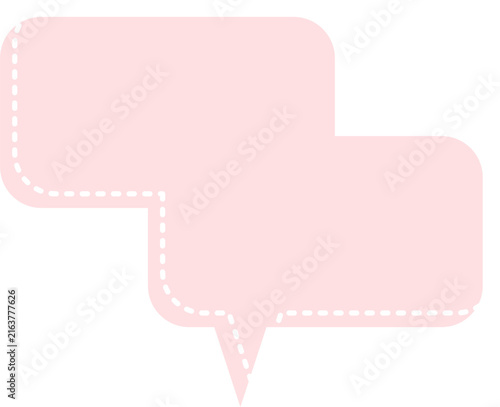cute speech bubbles with dotted lines