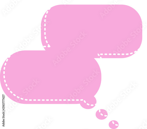 cute speech bubbles with dotted lines