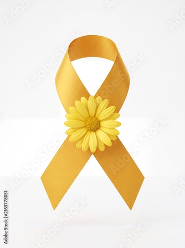 Obraz na płótnie Laço setembro amarelo com flor
