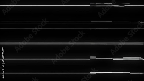 Seamless looping digital scanlines and CRT monitor lines overlay animation on black background.