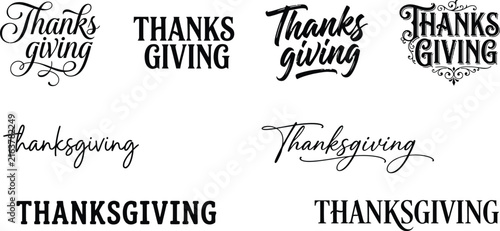 Thanksgiving elegant typography designs