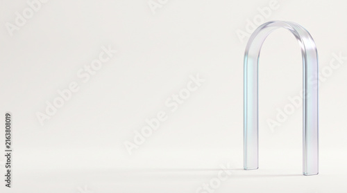 Minimal Y2K Translucent Glass Arch Background