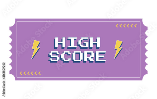 High score game ticket template