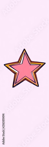 Roughly drawn star icon with bold lines and irregular outline, ornament, shape