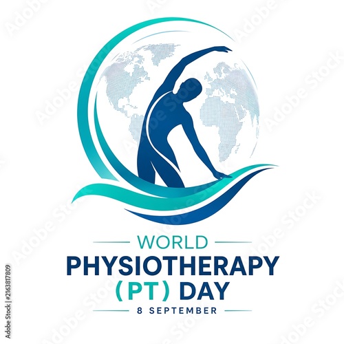 World physiotherapy day vector illustration
