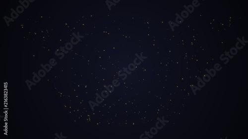 Abstract Motion Graphic Featuring A Glowing White Star Emerging From Dark Particles.