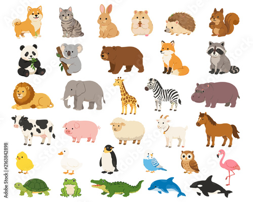 動物キャラクターのイラストセット