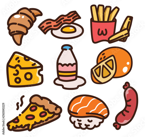 Food and Drink Doodle Icons