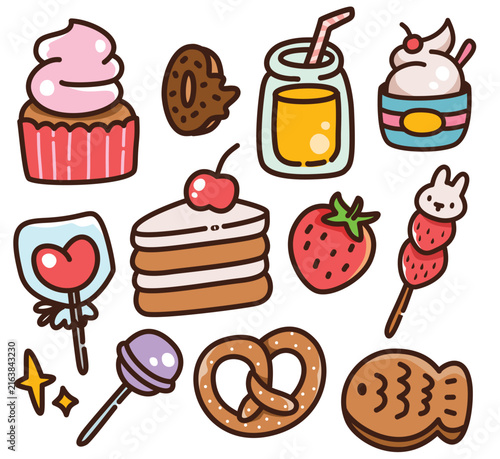 Dessert Food Cute Doodle Collection