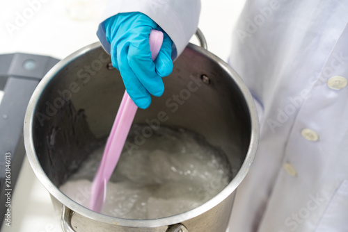 Mix the dough in a stainless steel tank.
