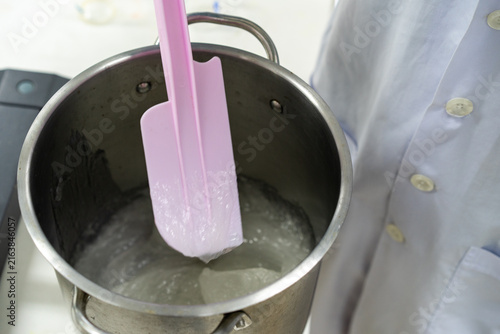 Mix the dough in a stainless steel tank.