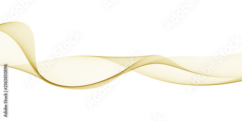 Abstract gold wave background with flowing lines, elegant golden smoke vector illustration, luxury silk texture pattern for premium branding