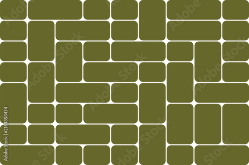 Olive Green Rounded Rectangle Pattern Background texture