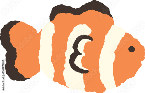 Obraz na płótnie orange clownfish icon