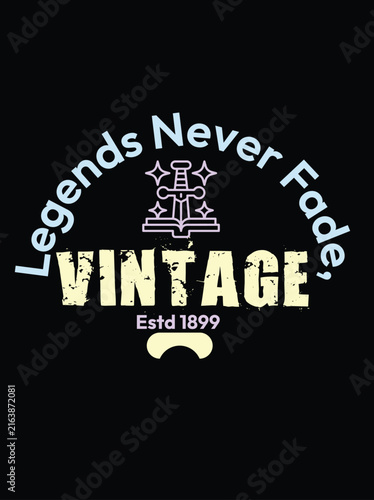Vintage Legends Never Fade Sword Emblem book