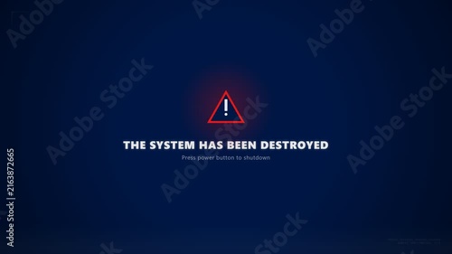 Dire digital system failure message indicates irreversible destruction and requires immediate shutdown