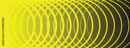 Yellow Concentric Circles Gradient Background black