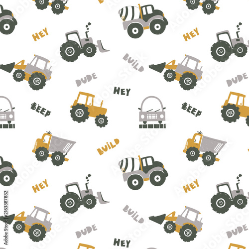Kida Allover Seamless Pattern for concept print