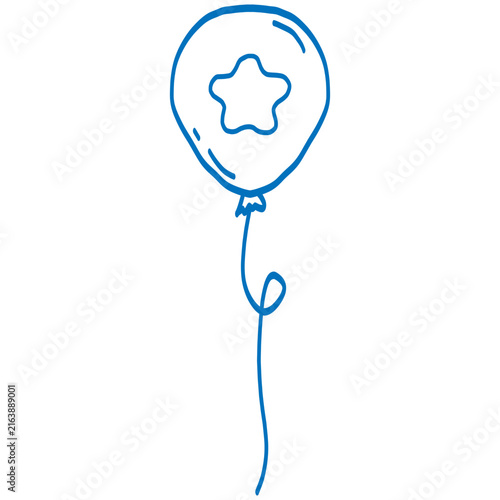 balloons hand drawn illustration doodle decoration 