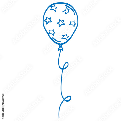 balloons hand drawn illustration doodle decoration 