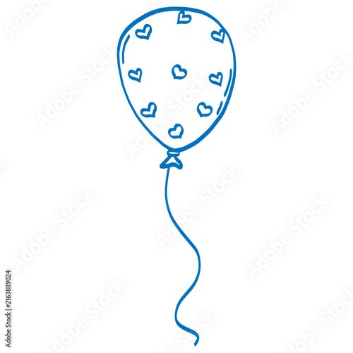 balloons hand drawn illustration doodle decoration 