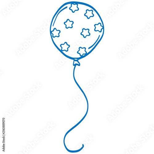 balloons hand drawn illustration doodle decoration 