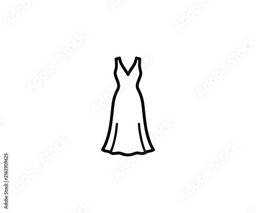 Photography Strapless Summer Dress Sundress Women Fashion Vector Icon