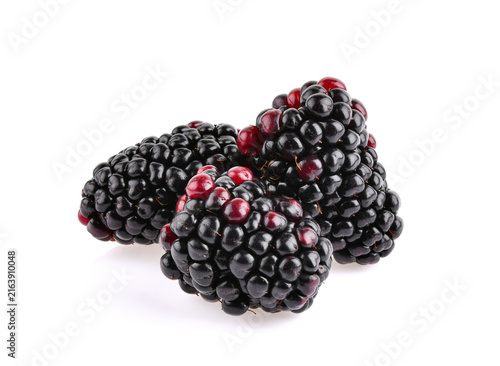 Blackberries isolated on white background