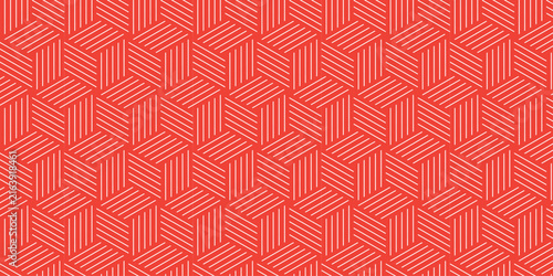 Futuristic minimal honeycomb mosaic background. Modern hexagon seamless vector pattern. Seamless pattern with hexagon fabric geometric pattern. Abstract ornament diamond tile design.