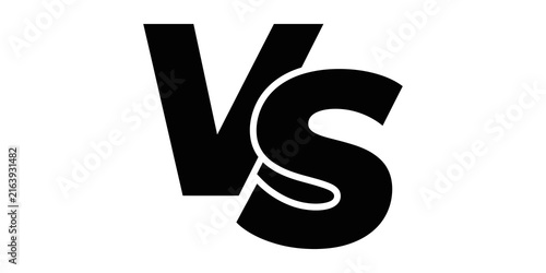Obraz na plátně Bold versus symbol icon for competitive game screen layouts and comparative business marketing presentations