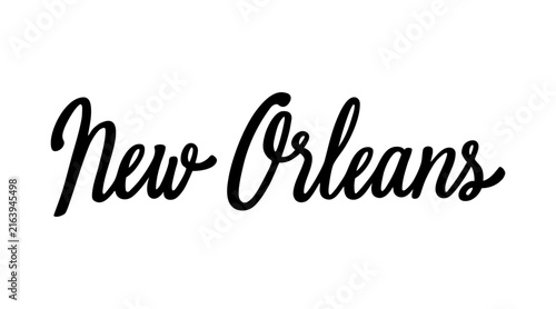 New Orleans hand written lettering text