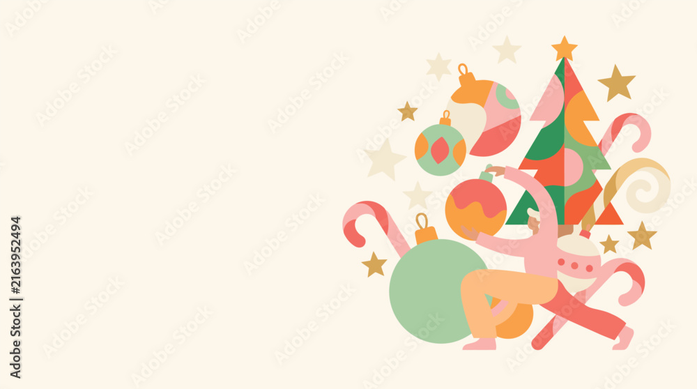 Naklejka premium Colorful Festive Collage of Party Hats Balloons Confetti and Sweet Treats.