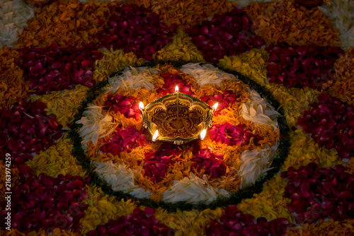 Flower rangoli 