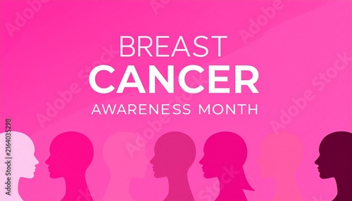 Breast Cancer Awareness silhouettes poster