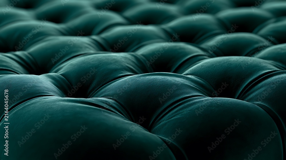 Naklejka premium Luxurious Dark Green Velvet Upholstery Fabric Texture Background.