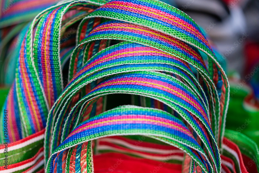 Obraz premium Colorful Woven Shopping Bags at Dihua Street