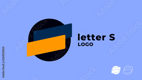 letter S geometric logo for any business purpose