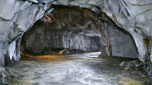 Rock Cave Tunnel Interior
