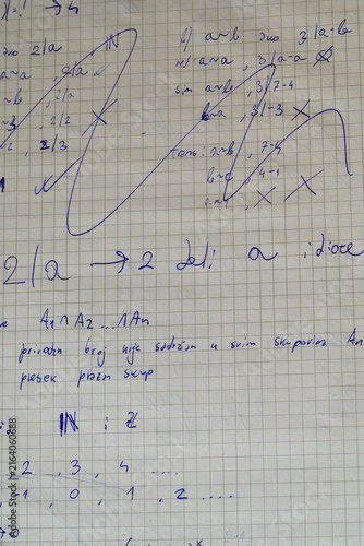 Handwritten discrete math notes divisibility relations