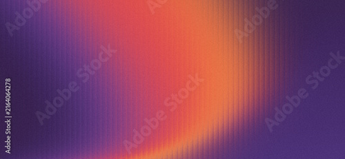 Deep Indigo Purple, Sunset Orange, and Warm Crimson Abstract Gradient Background Featuring Vertical Ribbed Lines with Heavy Grainy Noise Texture