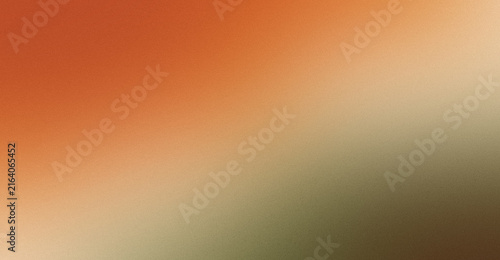 Warm Terracotta Orange, Burnt Sienna, Muted Beige, and Moss Green Abstract Gradient Background Featuring Heavy Grainy Noise Texture with Diagonal Soft Blurs