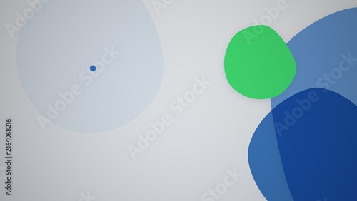Abstract shapes and a dot on a light background