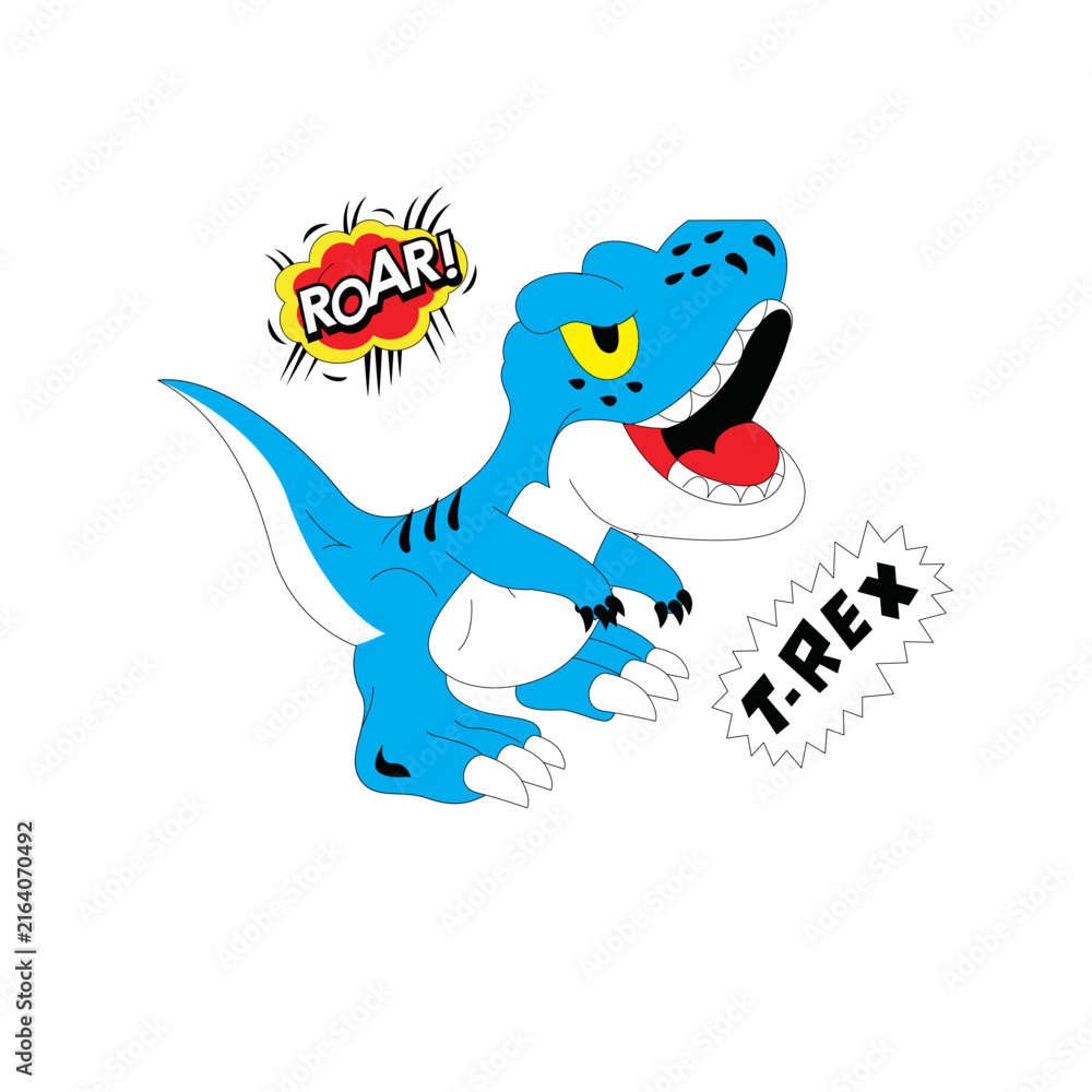 Naklejka premium dinosaurus roar tyrex 4.eps